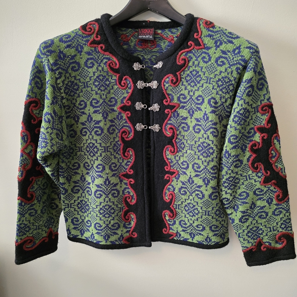 Vrikke Norwegian 100% Wool Cardigan